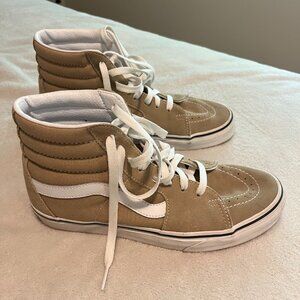 Vans Sk8-Hi shoes in tan- Women's 8.5/Men's 7
